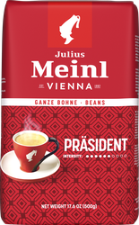Кофе зерновой JULIUS MEINL Prasident натуральный жареный, 500г, фото