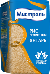 Рис длиннозерный МИСТРАЛЬ Янтарь высший сорт, 900г, крупный план