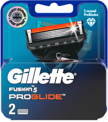 Кассеты сменные для бритья GILLETTE Fusion 5 ProGlide, 2шт, фотография