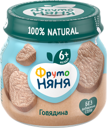 Пюре мясное ФРУТОНЯНЯ Говядина, с 6 месяцев, 80г, картинка