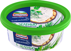 Сыр творожный HOCHLAND с зеленью 60%, без змж, 140г, детальное фото