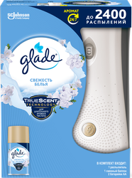 Освежитель воздуха автоматический со сменным блоком GLADE Automatics Свежесть белья, 269мл, фотография