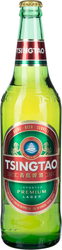 Пиво светлое TSINGTAO Премиум фильтрованное пастеризованное, 4,7%, 0.64л, фото