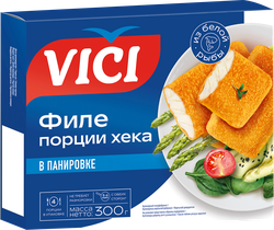 Хек замороженный VICI Приорити, филе в панировке, 300г, вид
