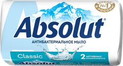 Туалетное мыло ABSOLUT Classic антибактериальное, освежающее, 90г, картинка
