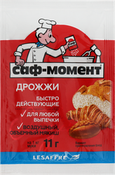 Дрожжи хлебопекарные САФ Момент быстродействующие, 11г, фотография