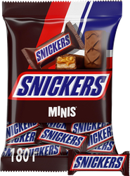 Конфеты SNICKERS Minis с арахисом, карамелью и нугой, 180г, детальное фото
