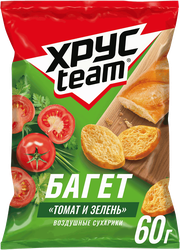 Сухарики ХРУСTEAM багет Томат и зелень, 60г, изображение