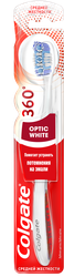 Зубная щетка COLGATE 360 Optic White отбеливающая, средней жесткости, крупный план