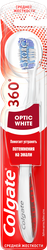 Зубная щетка COLGATE 360 Optic White отбеливающая, средней жесткости, крупный план