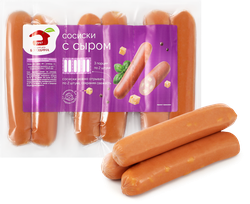 Сосиски МД БОРОДИНА с сыром, 360г, фото