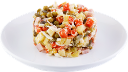 Салат ЛЕНТА FRESH Оливье без майонеза, весовой, вид