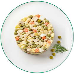 Салат ЛЕНТА FRESH Оливье без майонеза, весовой, детальное фото