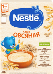 Каша овсяная NESTLE безмолочная, с бифидобактериями, с 5 месяцев, 200г, вид
