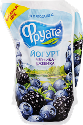 Йогурт питьевой ФРУАТЕ Черника, ежевика 1,5%, без змж, 950г, картинка