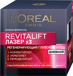 Крем дневной для лица L'OREAL Ревиталифт Лазер х3, против морщин, 50мл, детальное фото