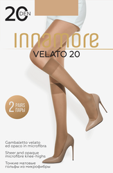 Гольфы женские INNAMORE Velato 20 den, miele, 2пары, фотография