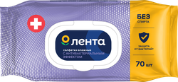 Изображение товара Салфетки влажные ЛЕНТА антибактериальные, 70шт