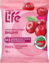 Вишня ЛЕНТА LIFE сублимированная без косточки, крупный план