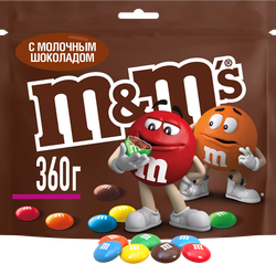 Драже M&M'S Шоколад, 360г, крупный план