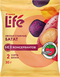 Батат ЛЕНТА LIFE сушеный с добавлением масла, крупный план