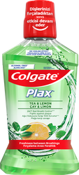 Ополаскиватель для полости рта COLGATE Plax Свежесть чая, 500мл, крупный план