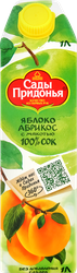 Сок САДЫ ПРИДОНЬЯ Яблоко, абрикос с мякотью восстановленный, 1л, картинка