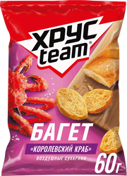 Сухарики ХРУСTEAM багет Королевский краб, 60г, картинка