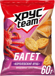Сухарики ХРУСTEAM багет Королевский краб, 60г, детальное фото
