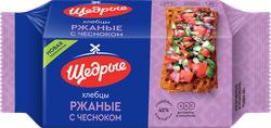 Хлебцы ржаные ЩЕДРЫЕ с чесноком, 100г, изображение