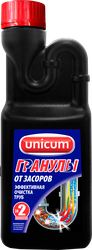 Средство для удаления засоров UNICUM Tornado гранулированное, 600г, вид