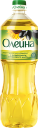 Масло растительное ОЛЕЙНА подсолнечное и оливковое рафинированное 1-й сорт, 1л, фотография
