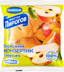 Конвертик слоеный МАСТЕР ПИРОГОВ Венский с грушевой начинкой, 70г, детальное фото