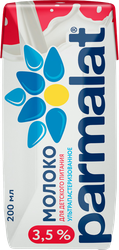 Молоко ультрапастеризованное для питания детей PARMALAT 3,5%, без змж, 200мл, детальное фото