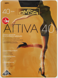 Колготки женские OMSA Attiva 40 den nero 3, детальное фото