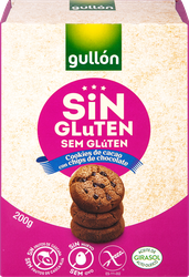 Печенье безглютеновое GULLON Cookies with chocolate chips, с кусочками шоколада, 200г, детальное фото