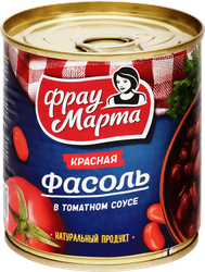 Изображение товара Фасоль красная ФРАУ МАРТА в томатном соусе, 310г
