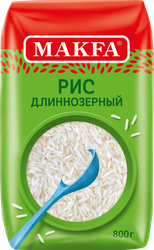 Рис длиннозерный MAKFA шлифованный 1-й сорт, 800г, картинка