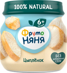 Изображение товара Пюре мясное ФРУТОНЯНЯ Цыпленок, с 6 месяцев, 80г