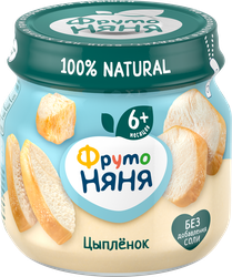 Пюре мясное ФРУТОНЯНЯ Цыпленок, с 6 месяцев, 80г, фотография