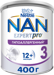 Молочко детское NAN 3 Гипоаллергенный, с 12 месяцев, 400г, изображение