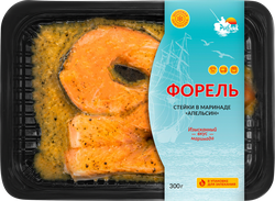 Форель РЫБНИК стейк в маринаде Апельсин, 300г, фотография