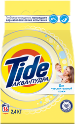 Стиральный порошок для детского белья TIDE Для чувствительной кожи, автомат, 2,4кг, крупный план