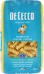 Изображение товара Макароны DE CECCO Fusilli №34, 500г