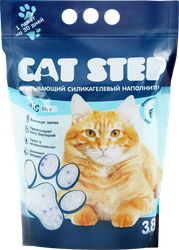 Наполнитель силикагелевый для кошачьего туалета CAT STEP, 3.8л, вид