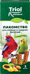 Лакомство для мелких и средних попугаев TRIOL с фруктами, 80г, изображение