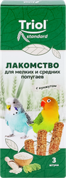 Лакомство для попугаев TRIOL с кунжутом, для мелких и средних пород, 80г, фото