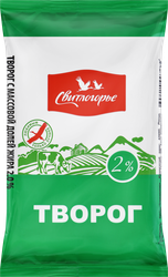 Творог СВИТЛОГОРЬЕ Столовый 2%, без змж, 180г, вид