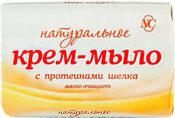 Крем-мыло НЕВСКАЯ КОСМЕТИКА Натуральное с протеинами шелка, 90г, детальное фото