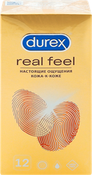 Презервативы DUREX Real Feel, 12шт, крупный план
